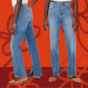 DL1961 Emilie Ultra High Waisted Straight Leg Jean In Color Dark Oasis Size 26